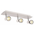 Fantasia Xzibit ceiling lamp white-chrome, 3x GU10 LED 5W included, 3000K warm white, adjustable