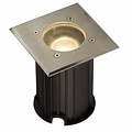 Fantasia Atlantis II square ground spot, GU10 fitting, aluminium and glass, IP67, 120 mm diameter