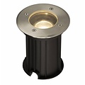 Fantasia Atlantis II foco de suelo cuadrado, casquillo GU10, aluminio y vidrio, IP67, diámetro 120 mm