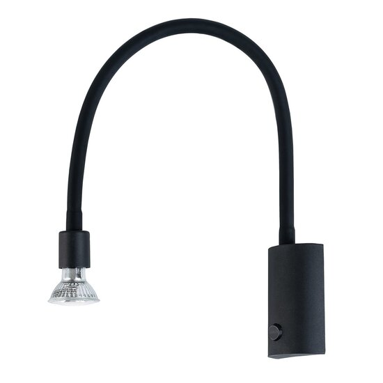 Fantasia Rune Flex bronze wall lamp with flexible arm, GU10 fitting and dimmable 5W bulb included, 665 mm high