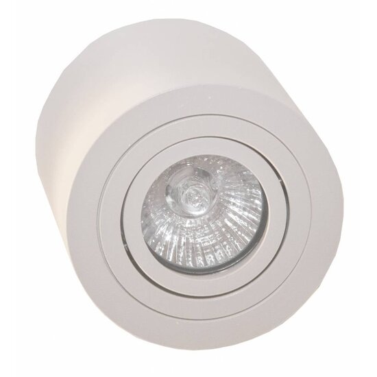 Fantasia Olala spot en saillie, rond, aluminium brossé gris, orientable, GU10, 90 mm, ampoule non incluse