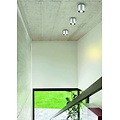 Fantasia Olala surface-mounted spot, round, brushed grey aluminum, adjustable, GU10, 90 mm, bulb not included