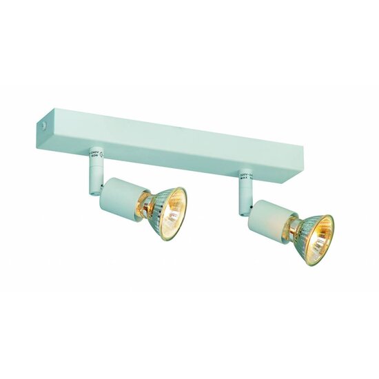 Fantasia Rune lampara de techo blanco metal, 2x GU10, orientable, 250 x 45 x 150 mm