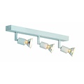Fantasia Rune ceiling lamp bronze metal, 3x GU10, adjustable, dimensions 400 x 45 x 150 mm