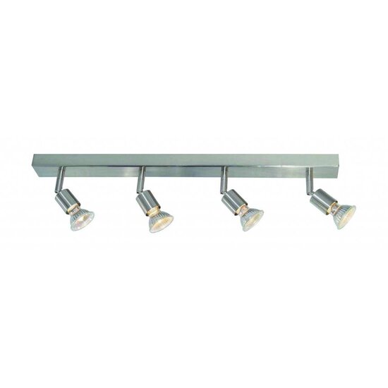 Fantasia Rune ceiling lamp, 4x GU10 fitting, metal and glass, 550 mm long, adjustable spots, IP20