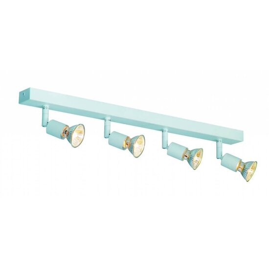 Fantasia Rune ceiling lamp, 4x GU10 fitting, metal and glass, 550 mm long, adjustable spots, IP20