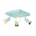 Fantasia Rune ceiling lamp square GU10x4 white, grey, bronze, glass, 200x200x150mm, IP20