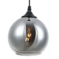 Fantasia Rogodo glazen hanglamp met bolvormige kap in smoke grey, Ø 15 cm, fitting E14