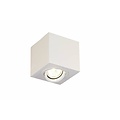Fantasia Olala square ceiling spotlight with GU10 fitting, adjustable, brushed grey aluminium, 90 x 90 x 95mm