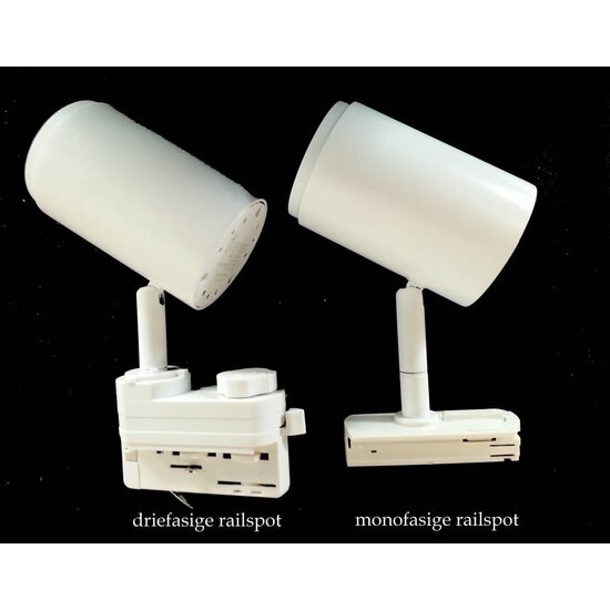 Fantasia Lithium spot sur rail, monophase, LED 12W, 2700 kelvin, faisceau 36 degres, dimmable, blanc