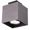 Fantasia Kubo square ceiling lamp in black aluminium, GU10 fitting (lamp not included), 90x90x110mm, IP20