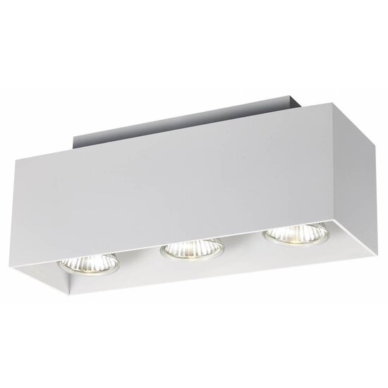 Fantasia Kubo plafonnier, rectangulaire, 3x GU10 LED 5W incl., 270x90mm, dimmable, noir