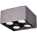 Fantasia Kubo square ceiling lamp, black aluminium, 4x GU10 fitting (bulbs not included), 180x180x110mm, IP20
