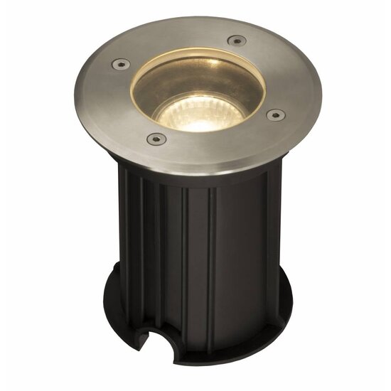 Fantasia Atlantis II square ground spot, GU10 fitting, aluminium and glass, IP67, 120 mm diameter