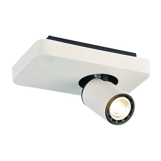 Fantasia Fantasia Nysit ceiling spot, black with white plate and spot, adjustable GU10 LED 4.5W, 2800K, 350 lumen, dimmable