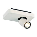 Fantasia Fantasia Nysit ceiling spot, black with white plate and spot, adjustable GU10 LED 4.5W, 2800K, 350 lumen, dimmable