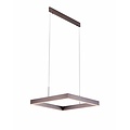 Fantasia Fantasia Pure square pendant light, integrated LED 31W, 2170 lumen, 3000K, Ø615 mm, white aluminium