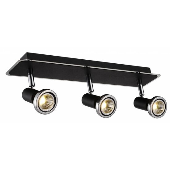 Fantasia Xzibit ceiling lamp white-chrome, 3x GU10 LED 5W included, 3000K warm white, adjustable
