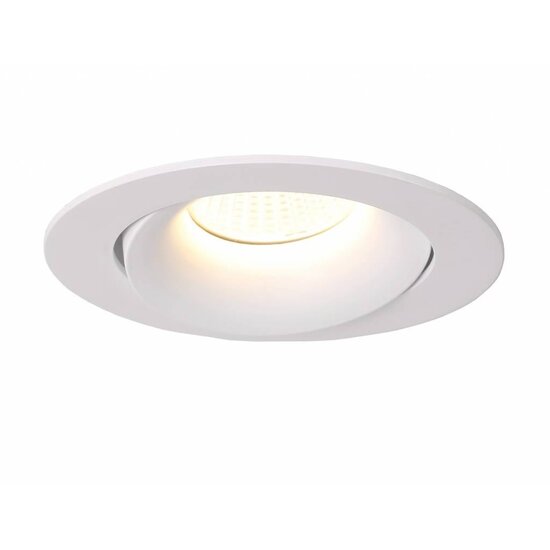 Fantasia Fantasia Tetiz Einbau-Downlight für GU10-Spot, weißes Aluminium, Durchmesser 106 mm, Ausschnitt 95 mm
