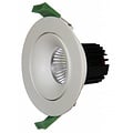 Fantasia Tetiz recessed spotlight, black aluminium, 105 mm diameter, for GU10 or separate LED module