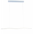Fantasia Fantasia Groove suspension LED en aluminium blanc, profil ondulé, 1040 mm de long, 16,8W, 1512 lumens, 2800K blanc chaud