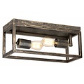 Fantasia Kago ceiling lamp in steel, rust/old copper/black, 400mm wide, 2xE27 fitting (bulbs excl.)