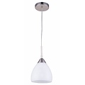 Fantasia Ninis glass pendant lamp, dome-shaped, grey/nickel, E27 fitting (bulb excl.), 160mm diameter, 1200mm height