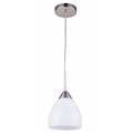 Fantasia Ninis glass pendant lamp, dome-shaped, grey/nickel, E27 fitting (bulb excl.), 160mm diameter, 1200mm height