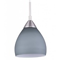 Fantasia Ninis glass pendant lamp, dome-shaped, grey/nickel, E27 fitting (bulb excl.), 160mm diameter, 1200mm height