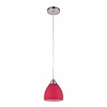 Fantasia Ninis glass pendant lamp, dome-shaped, grey/nickel, E27 fitting (bulb excl.), 160mm diameter, 1200mm height
