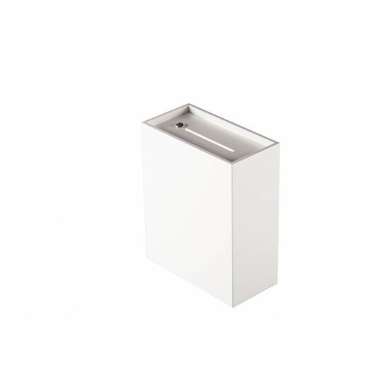 Fantasia Hypnose wall lamp white, up-down light, G9 fitting, aluminum, 125mm high, IP20, 370 lumens