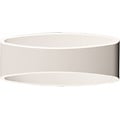 Fantasia Myra aplique de pared LED, ovalado gris aluminio, 5W regulable, 410 lúmenes, 3000K blanco cálido, 175 x 90 x 80 mm, IP20