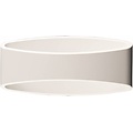 Fantasia Myra wall light in grey (aluminium), oval shape with up and down light, 5W LED, 410 lumen, 175mm wide