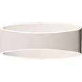 Fantasia Myra wall light in grey (aluminium), oval shape with up and down light, 5W LED, 410 lumen, 175mm wide