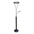 Fantasia Ceres lampadaire avec liseuse en blanc-chrome, LED dimmable 30W + 6W, 3050 + 600 lumens, 3000K blanc chaud