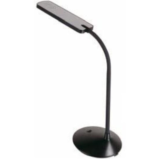 Fantasia Run desk lamp with flexible arm in black, integrated LED 6W, 400 lumen, 3000K warm white, height 410mm