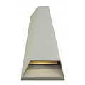 Fantasia Axo outdoor wall lamp, aluminum/glass, white, IP54, 2x3W LED, 3000K warm white, 320 lumens, 109x173x63mm