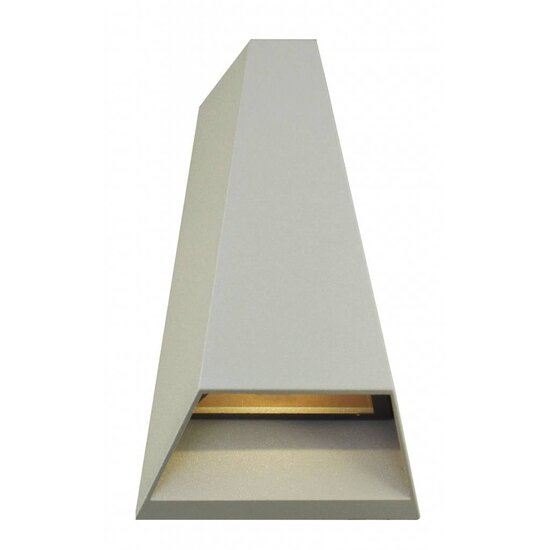 Fantasia Axo outdoor wall lamp, aluminum/glass, white, IP54, 2x3W LED, 3000K warm white, 320 lumens, 109x173x63mm