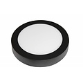 Fantasia FLUKE aplique de pared LED regulable, redondo, borde negro, 18W, 1440 lúmenes, blanco cálido 3000K