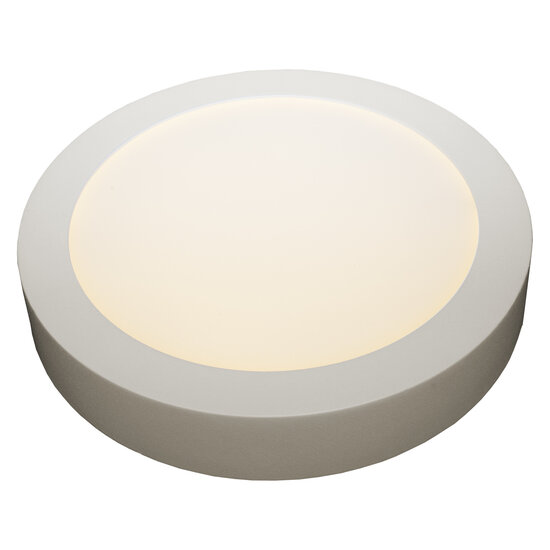 Fantasia FLUKE dimmable LED wall light, round, black rim, 18W, 1440 lumen, warm white 3000K