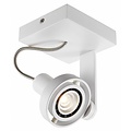 Fantasia Ziva ceiling lamp, square, white aluminium, GU10 LED 4.5W included, dimmable, 2800K, 100x110x135mm