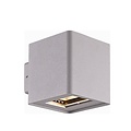 Aplique de exterior Fantasia Qbus LED blanco, módulo LED 2x5W, 2x400 lúmenes, IP54, aluminio, 105x100x119mm