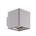 Fantasia Qbus outdoor wall lamp LED white, 2x5W LED module, 2x400 lumens, IP54, aluminium, 105x100x119mm