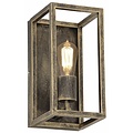 Fantasia Kago wall lamp black, rural style, steel, E27 socket (bulb not included), 300 mm high, IP20