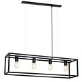 Fantasia Kago lámpara colgante, acero, ruggine/cobre viejo/negro, 100 cm de ancho, 4x casquillo E27, IP20