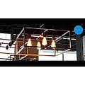 Fantasia Suspension carrée Fantasia Kago en acier noir, 600x600x250mm, 4x douille E27 (ampoule non incluse), IP20