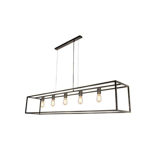 Fantasia Kago hanglamp oud koper, E27x5 fitting, 5 lichtpunten, 150 cm lang, staal, IP20