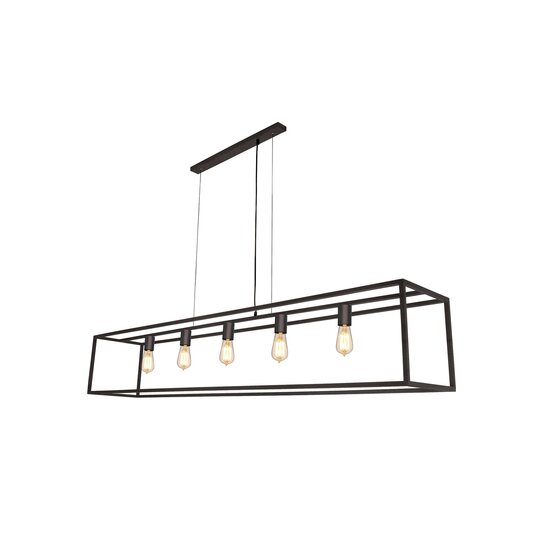 Fantasia Kago hanglamp oud koper, E27x5 fitting, 5 lichtpunten, 150 cm lang, staal, IP20