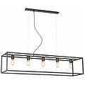 Fantasia Kago Hängelampe Altkupfer, E27x5 Fassung, 5 Lichtpunkte, 150 cm lang, Stahl, IP20