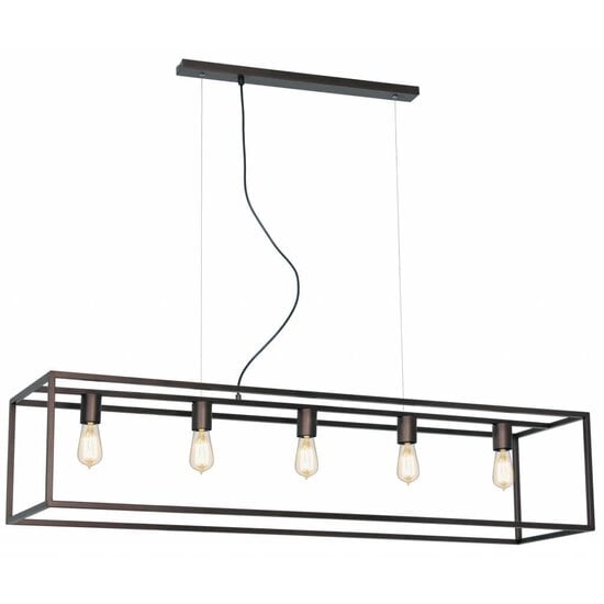 Fantasia Kago hanglamp oud koper, staal, 5x E27 fitting (excl. lampen), 150 x 30 x 30 cm, IP20, 220-240V